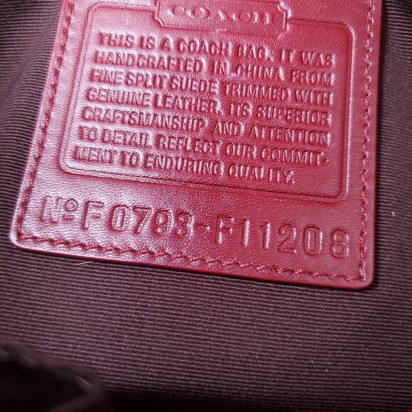 Coach Hampton Satchel F11208 Burgundy - Picture 2 of 7